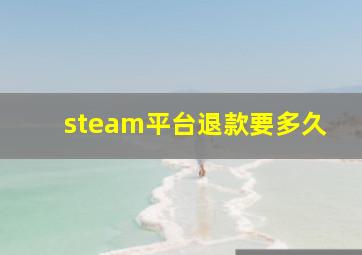 steam平台退款要多久