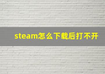 steam怎么下载后打不开