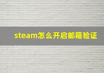 steam怎么开启邮箱验证