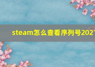 steam怎么查看序列号2021