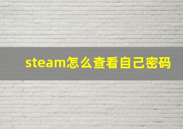 steam怎么查看自己密码