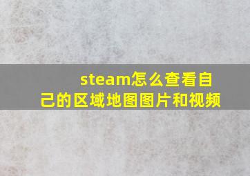 steam怎么查看自己的区域地图图片和视频