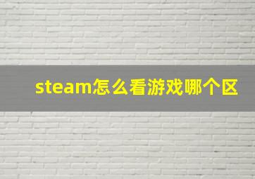 steam怎么看游戏哪个区