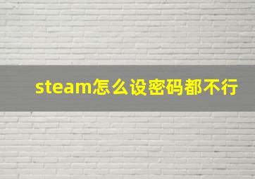 steam怎么设密码都不行