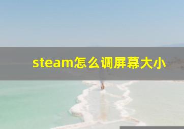 steam怎么调屏幕大小