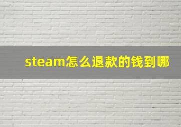 steam怎么退款的钱到哪