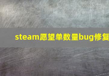 steam愿望单数量bug修复