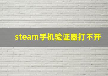 steam手机验证器打不开