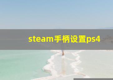 steam手柄设置ps4