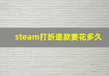 steam打折退款要花多久