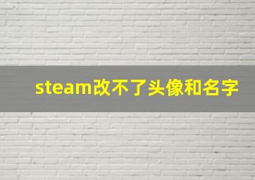 steam改不了头像和名字