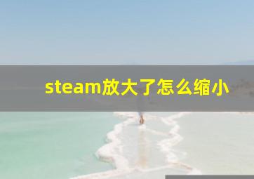 steam放大了怎么缩小