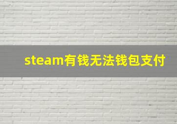 steam有钱无法钱包支付