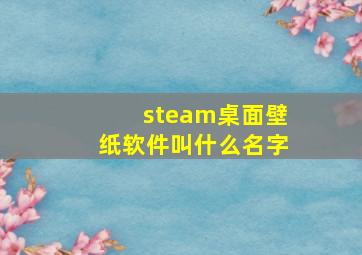 steam桌面壁纸软件叫什么名字