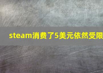 steam消费了5美元依然受限