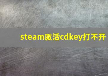 steam激活cdkey打不开