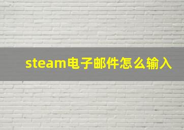 steam电子邮件怎么输入