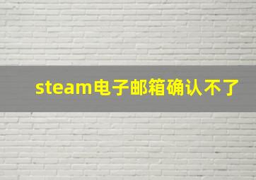 steam电子邮箱确认不了