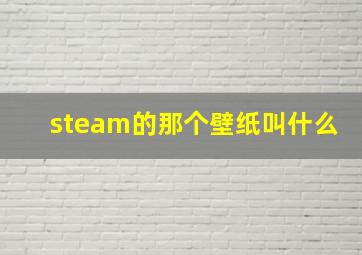 steam的那个壁纸叫什么