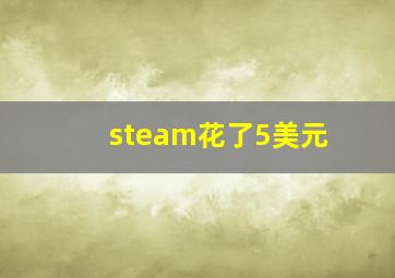 steam花了5美元