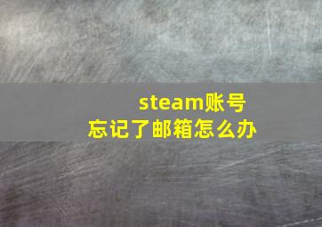 steam账号忘记了邮箱怎么办