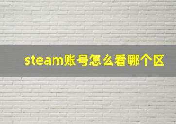 steam账号怎么看哪个区