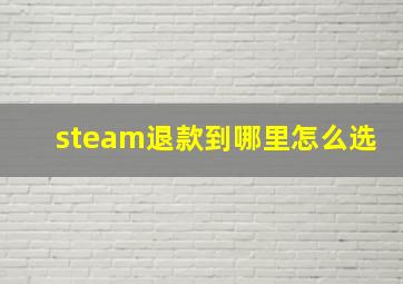 steam退款到哪里怎么选