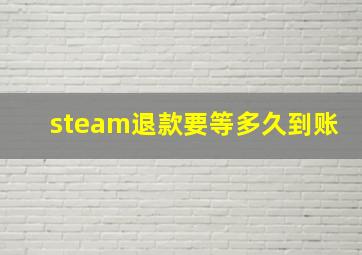 steam退款要等多久到账