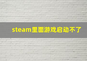 steam里面游戏启动不了