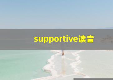 supportive读音