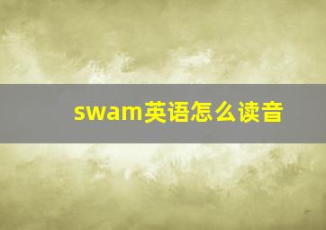 swam英语怎么读音