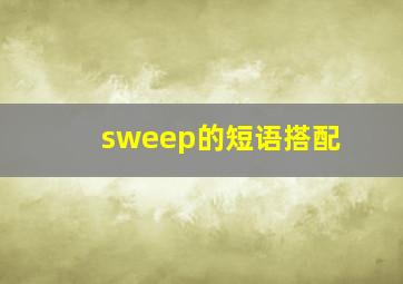 sweep的短语搭配