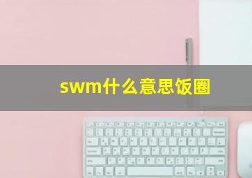 swm什么意思饭圈