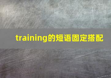 training的短语固定搭配