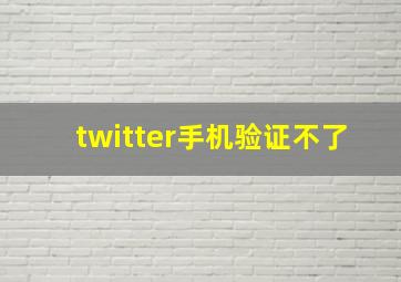 twitter手机验证不了