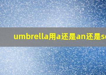 umbrella用a还是an还是some