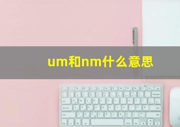 um和nm什么意思