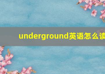 underground英语怎么读