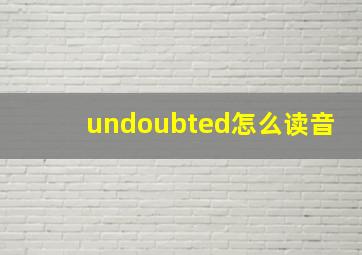 undoubted怎么读音