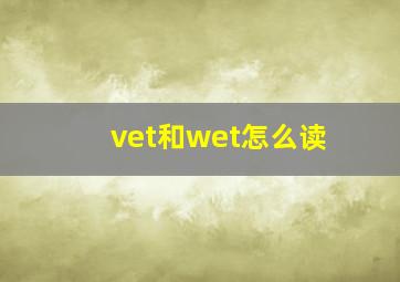 vet和wet怎么读