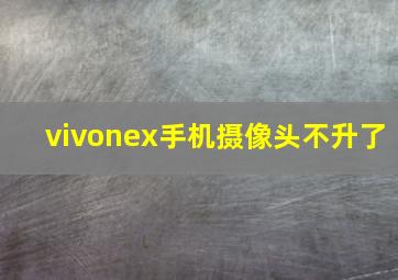 vivonex手机摄像头不升了