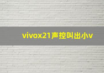 vivox21声控叫出小v