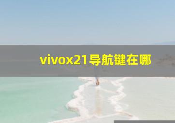 vivox21导航键在哪