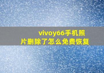 vivoy66手机照片删除了怎么免费恢复