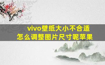 vivo壁纸大小不合适怎么调整图片尺寸呢苹果