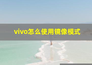 vivo怎么使用镜像模式