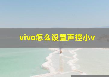 vivo怎么设置声控小v