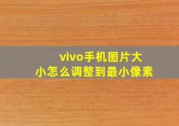 vivo手机图片大小怎么调整到最小像素