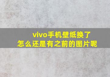 vivo手机壁纸换了怎么还是有之前的图片呢