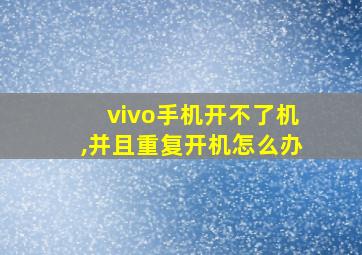 vivo手机开不了机,并且重复开机怎么办